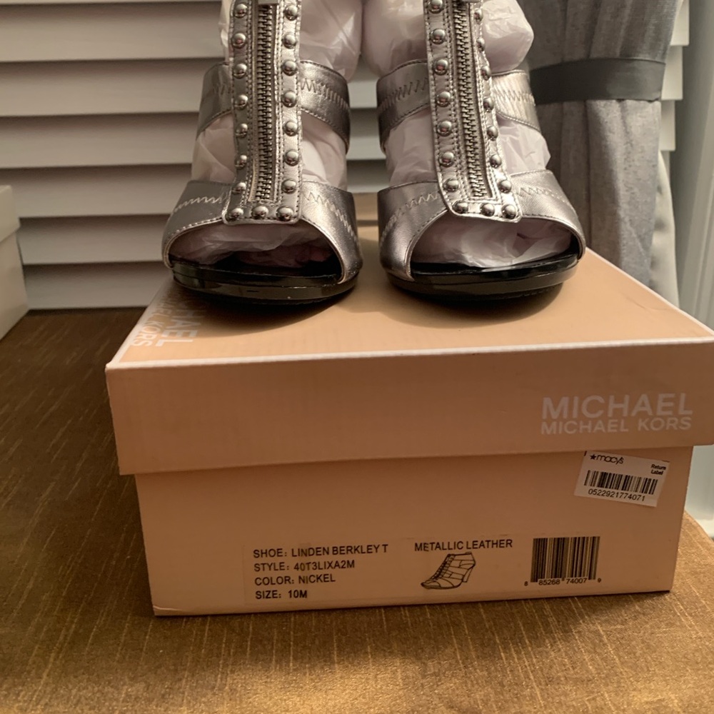 Michael Kors Silver Studded Heels